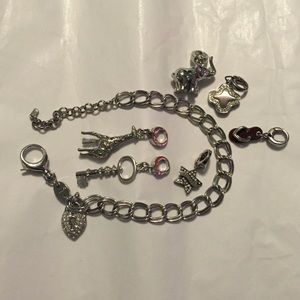 ON HOLD. Fossil bracelet and charms
