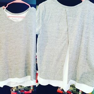 Modcloth Sunny Girl Split Back T in Gray