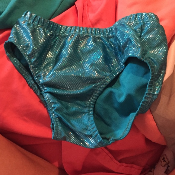 Teal sparkle cheerleading bloomers