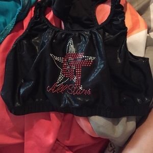 Gymtyme metallic sports bra