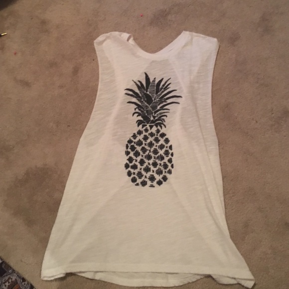 pineapple tank top-open back