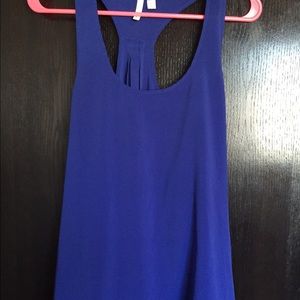 Simple blue racer back tank