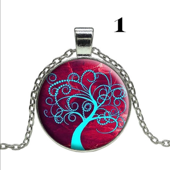 Tree of Life Link Chained Charm Necklace Pendant