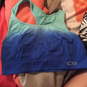 Ombré blue sports bra