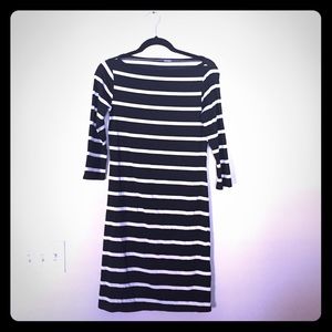 Lulu's black and white stripped dress size small