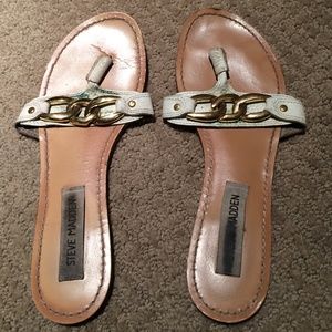 Steve Madden white sandals