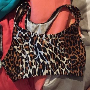 Cheetah print sports bra