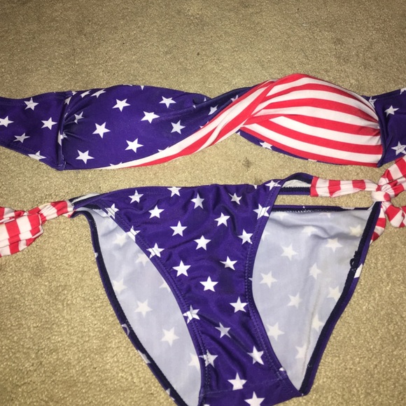 American flag bathing suit