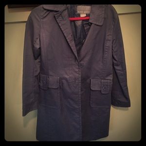 Blue trench coat