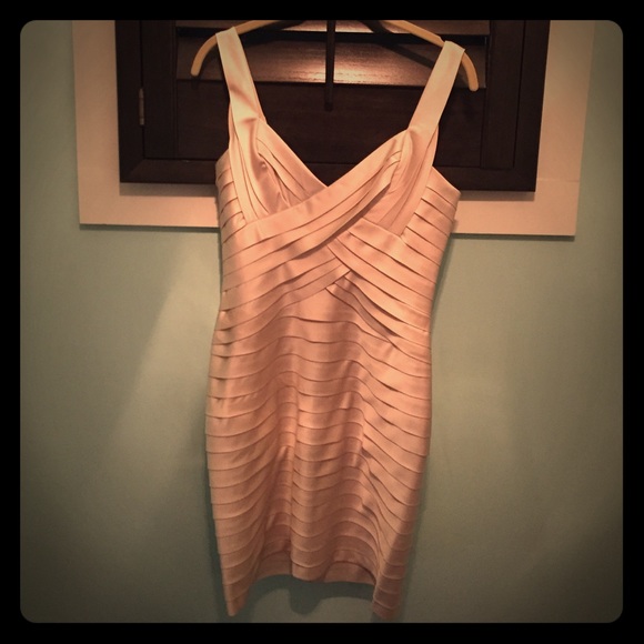Creme colored bcbg dress