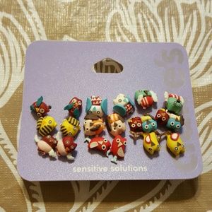 Claire's earrings owl earrings sensitive solutions