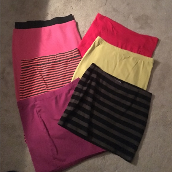 6 pencil skirts H&M and Forever 21