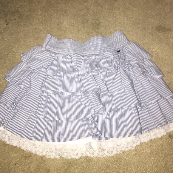striped Ruffles skirt