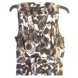 Printed Silk BCBG Sleeveless Blouse