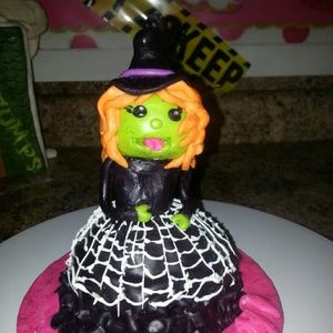 Halloween witch cake topper