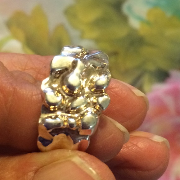 Sterling silver nugget ring - Picture 2 of 4