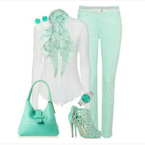 Gloria Vanderbilt Denim - Mint Green Jeans by Gloria