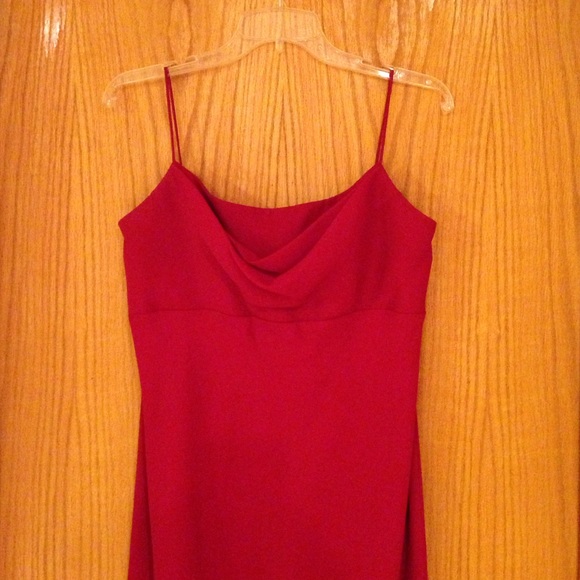 Long red dress