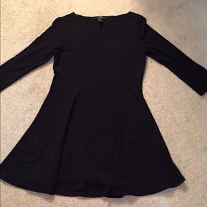 3/4 Sleeve Black Dress