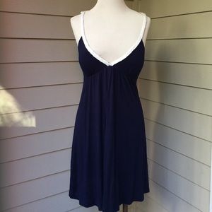 NWT royal blue dress with crochet design.