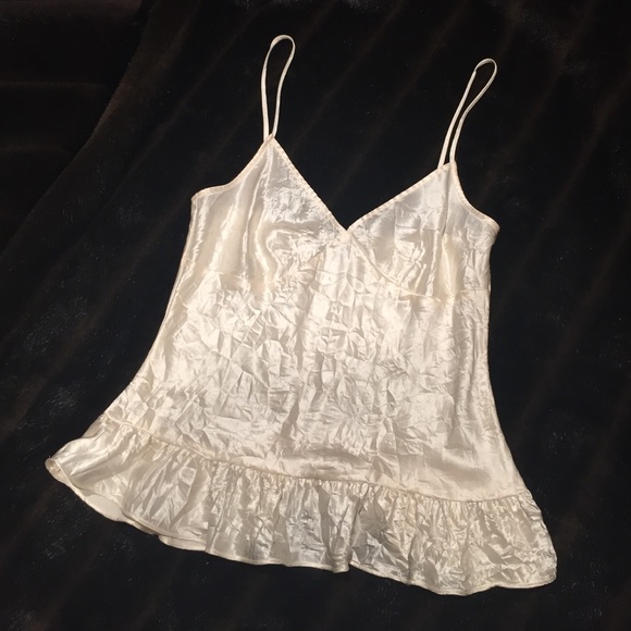 BCBGMAXAZRIA 100% Silk Ivory Top
