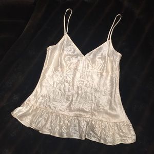 BCBGMAXAZRIA 100% Silk Ivory Top