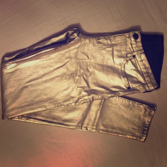 Gold Juicy Couture skinny jeans