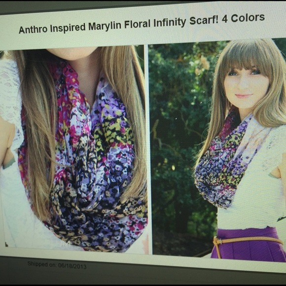 Anthropologie Accessories - Anther Inspired Floral Infinity Scarf Marylin