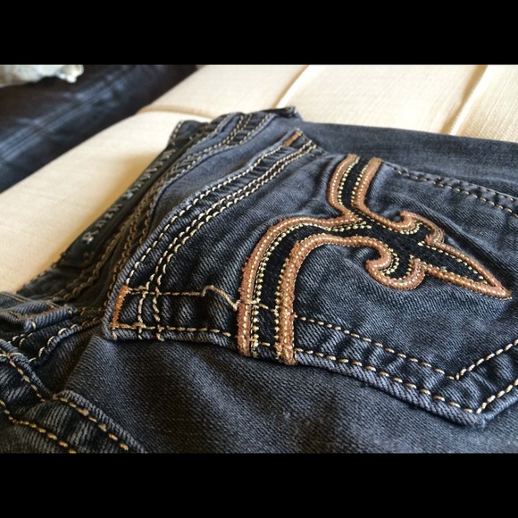 Black acid washed Rock Revival Skinny Jeans SZ 31