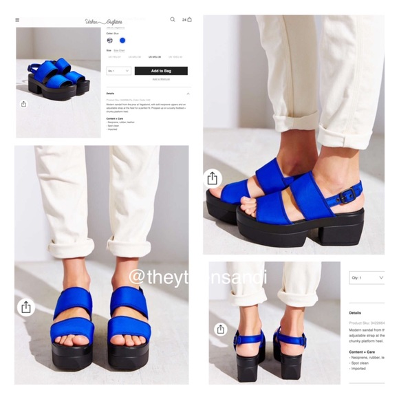 Urban Outfitters Shoes - Urban Outfitters Vagabond Blue Lindi Platform