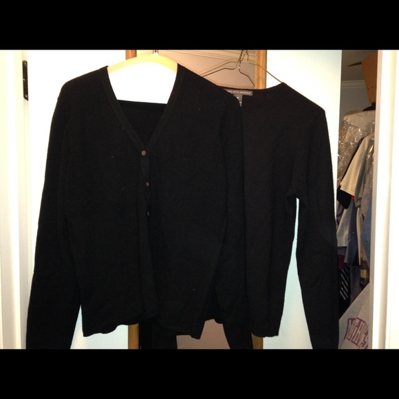 Black cashmere sweater set