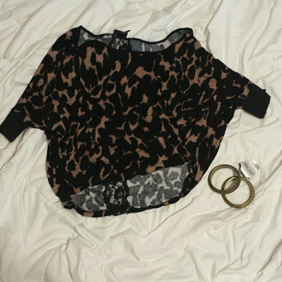 💙 Leopard crop/short top