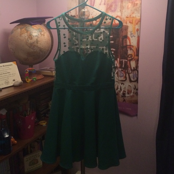 Coincidence and chance teal skater dress - Picture 1 of 1