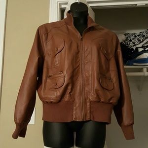 Faux leather jacket