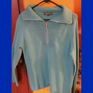 Eddie Bauer Blue zipup sweater