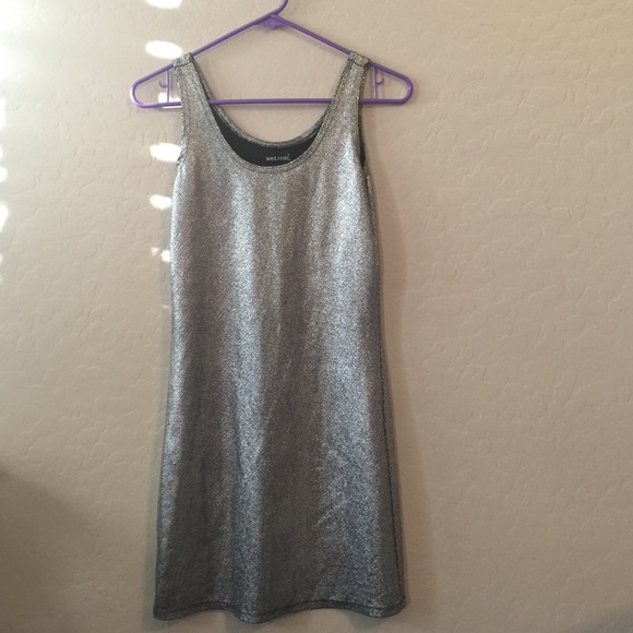 Silver snake skin print body con dress