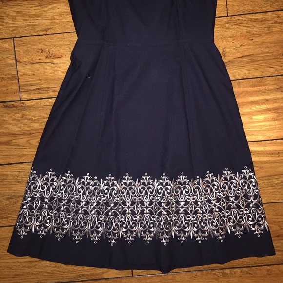 Ann Taylor LOFT Cocktail Dress Navy - Picture 2 of 7