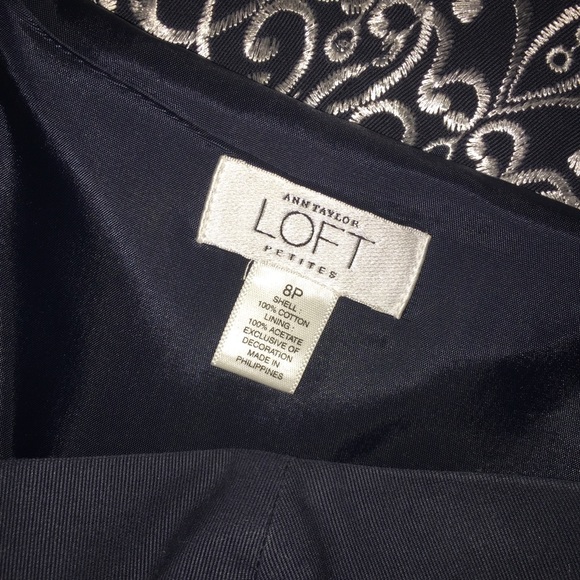 Ann Taylor LOFT Cocktail Dress Navy - Picture 4 of 7