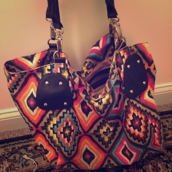 Big Buddha tribal oversized tote on hold