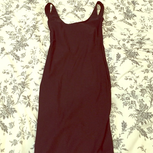 Nylon Tricot Scoop Back Dress
