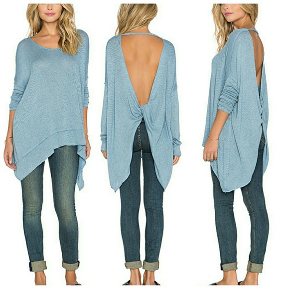 Free People Oversized Open Back Top - Picture 2 of 4