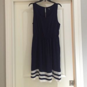 Never worn navy and white dress.