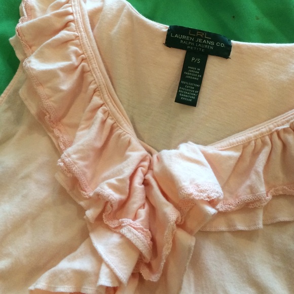 Pink Ralph Lauren Ruffle Tank - Picture 2 of 3
