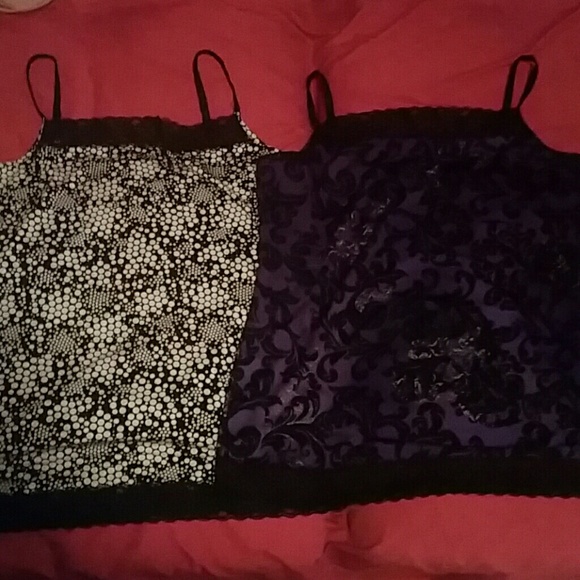 Two polyester lace tank tops. - Picture 1 of 4