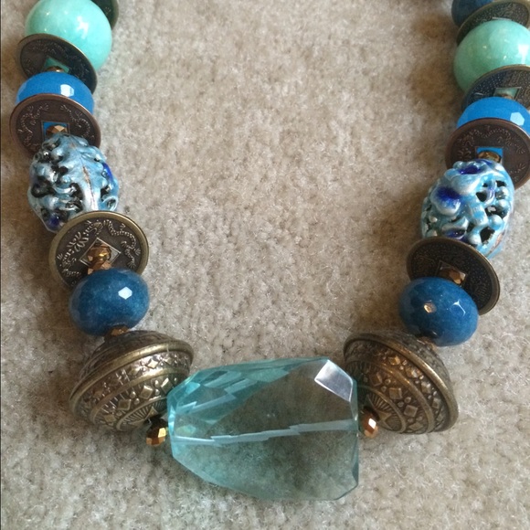 Statement  Glass Brass Multi Material - Picture 2 of 3