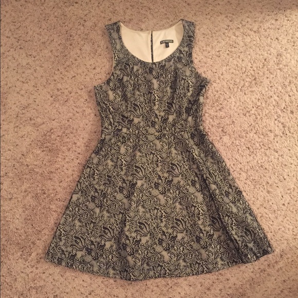 Lace Sleeveless Fit and Flare Dress