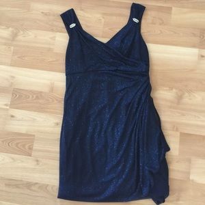 SALE! Beautiful midnight blue sparkly knit gown