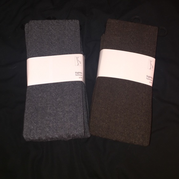 2 pair sweater ribbed tights - Picture 1 of 4