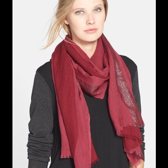 Eileen Fisher Accessories - Eileen Fisher Metallic Wool Blend Scarf Pompeii