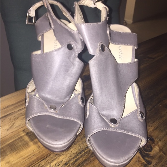 Hypnotic gladiator heels sandals gray sz 7 - Picture 1 of 3
